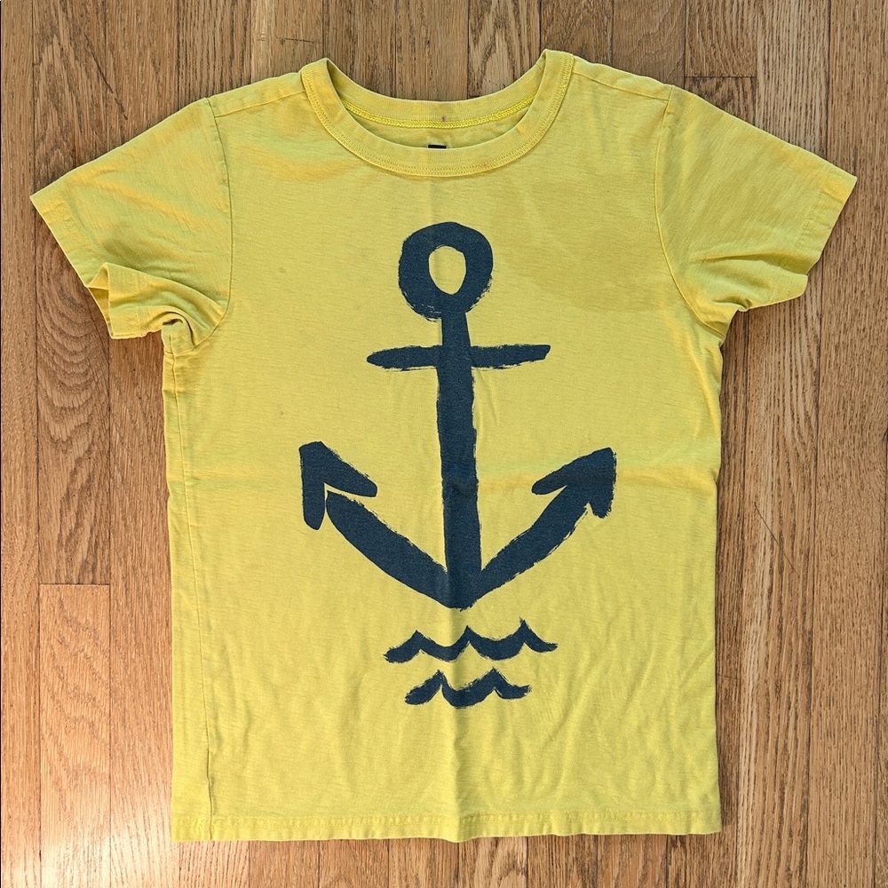 TEA collection cotton t-shirt yellow with anchor size 12